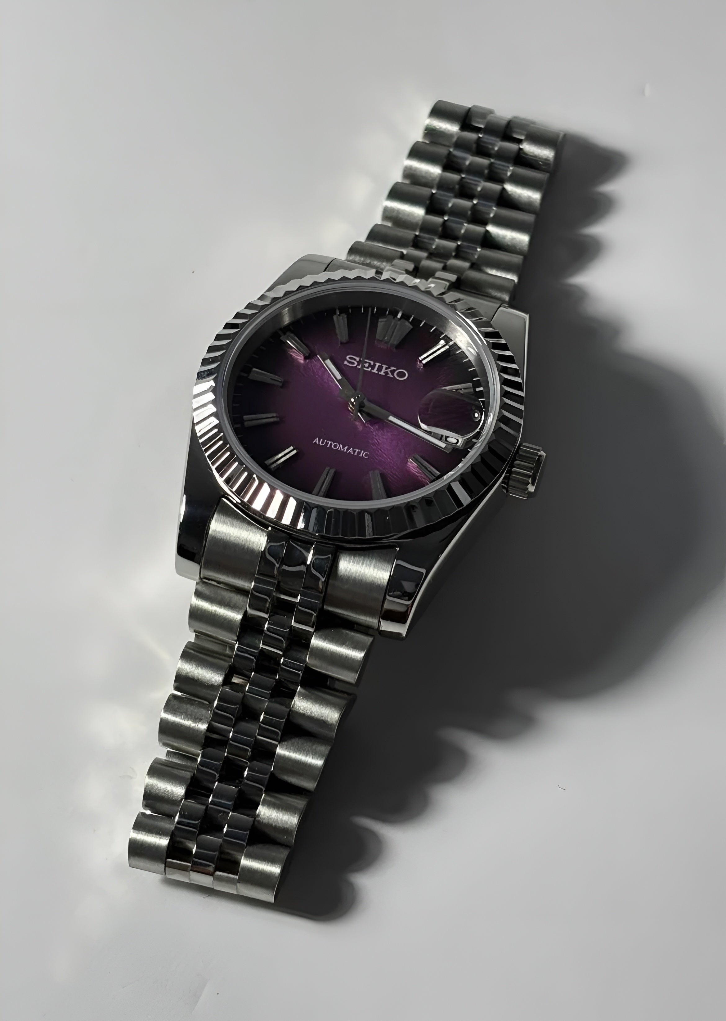 Seiko Mod purple textured dial