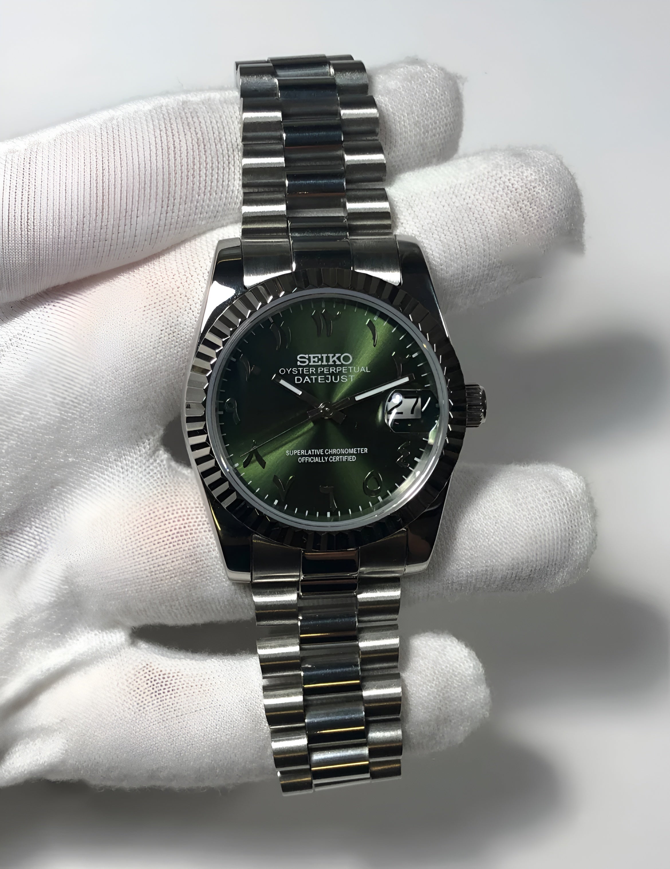 Seiko Mod Olive arabic dial