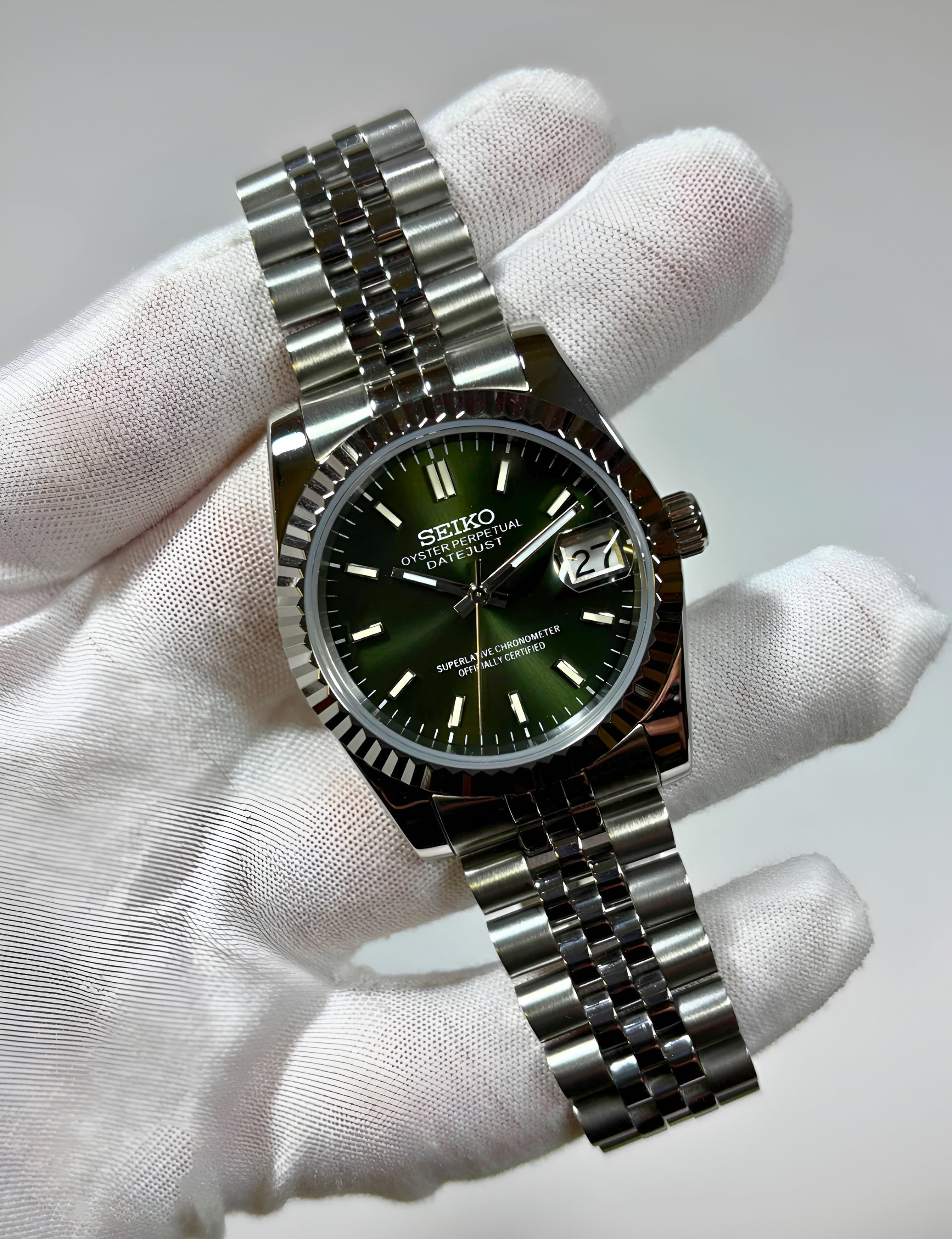 Seiko Mod Sunburst green