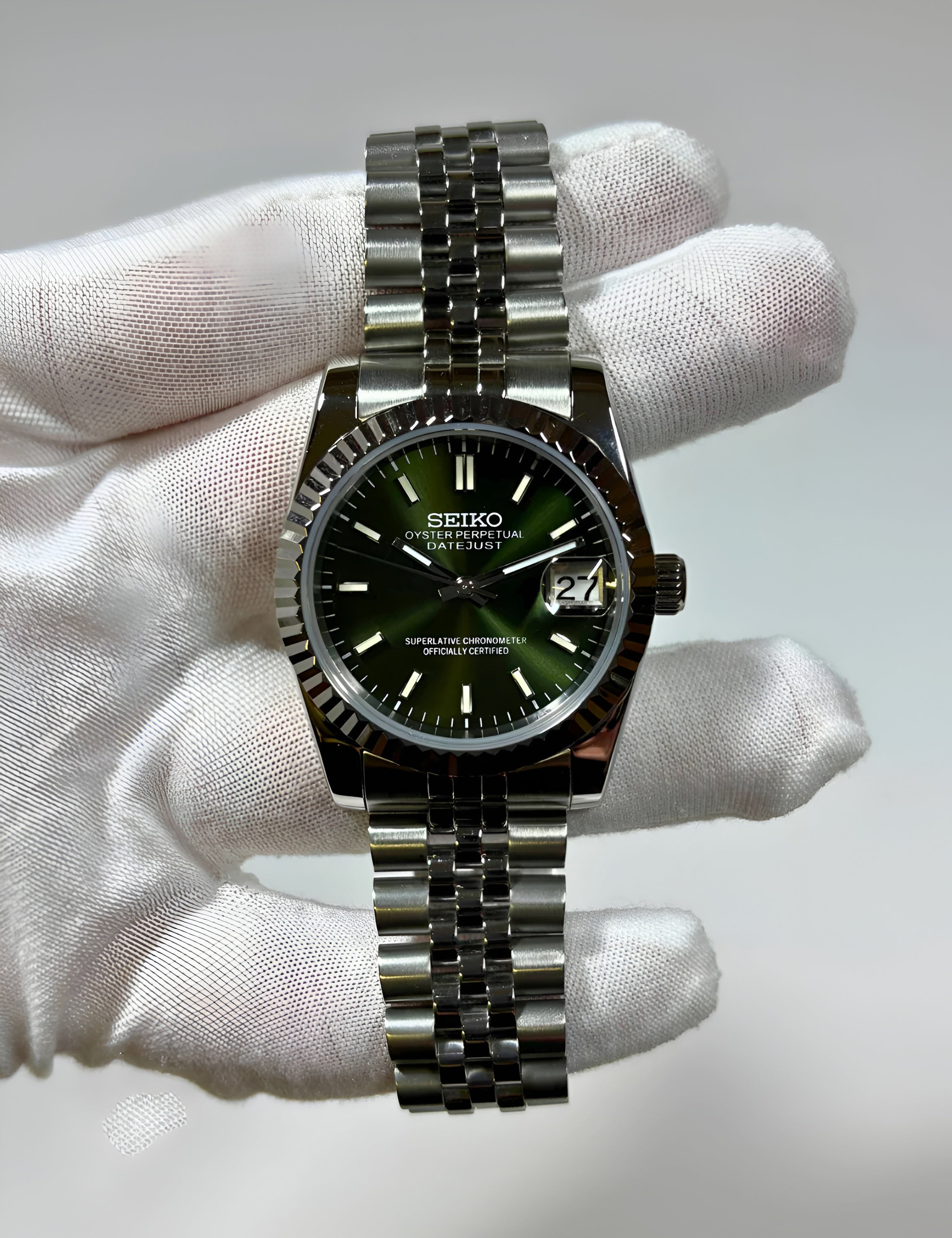 Seiko Mod Sunburst green