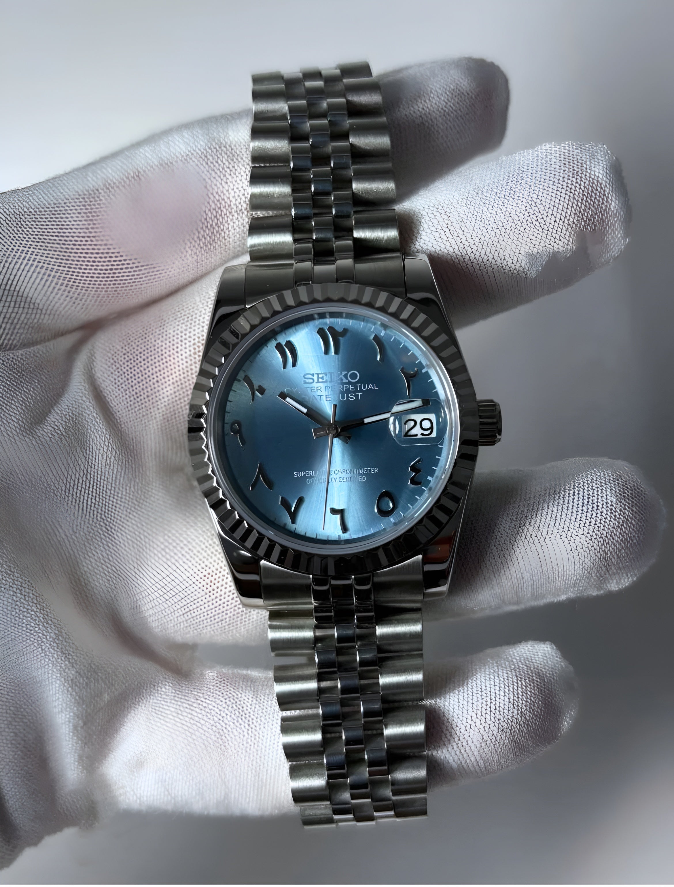 Seiko Mod Ice arabic dial