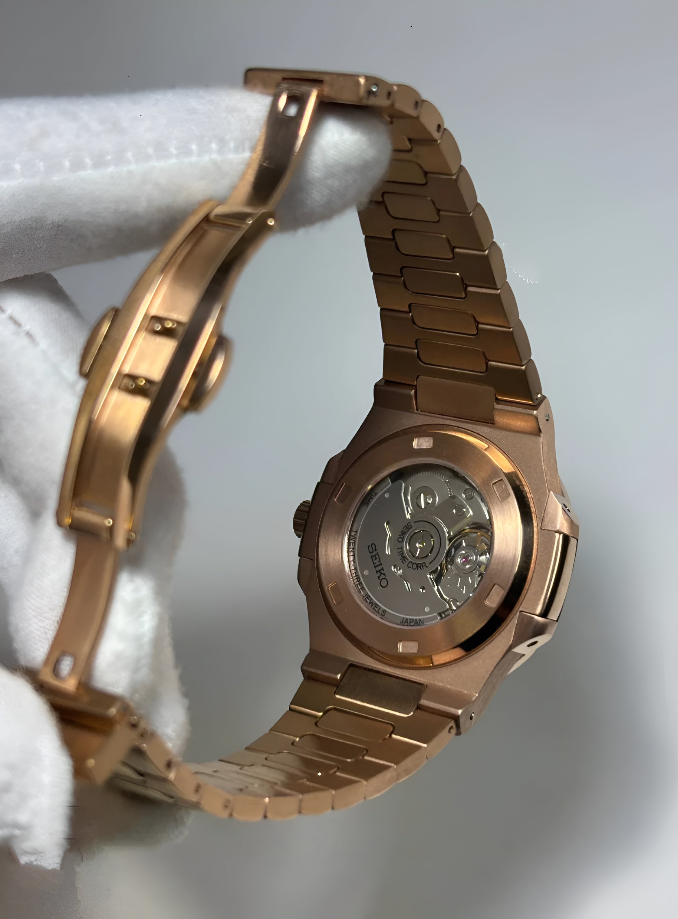 Seiko Mod Open Heart Rosé Gold