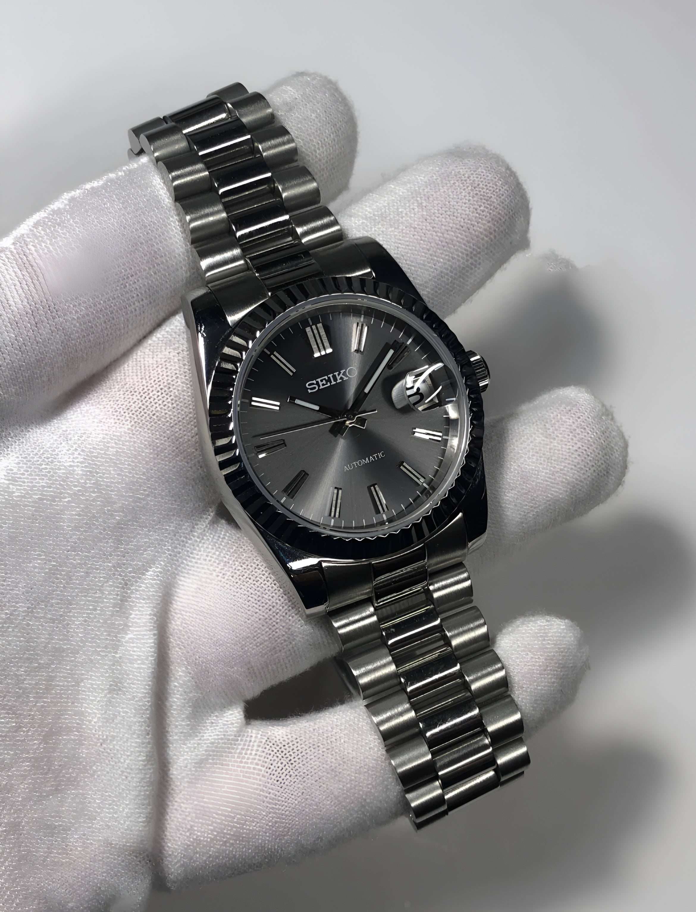 Seiko Mod silver dial